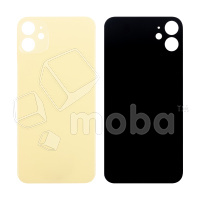 Задняя крышка для iPhone 11 (A2221) Желтый (стекло, монолит, широкий вырез под камеру, логотип) - Премиум