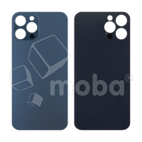 Задняя крышка для iPhone 12 Pro Max (A2411) Синий (стекло, широкий вырез под камеру, логотип)
