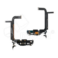 Шлейф для iPhone 13 Pro Max (A2645) на системный разъем/микрофон Черный - Премиум