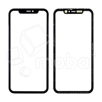 Стекло для переклейки iPhone 11 в сборе с рамкой и OCA пленкой Черный - OR (Mitsubishi)