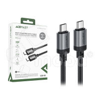 Кабель Type-C - Type-C Acefast C20-03 (3A, 60W, PD, оплетка нейлон, 1.2 м) Черный