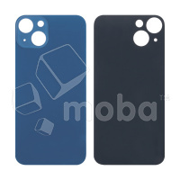 Задняя крышка для iPhone 13 (A2635) Синий (стекло, узкий вырез под камеру, логотип)