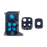 Стекло камеры для Xiaomi Redmi Note 11S 4G (2201117SY) в сборе с рамкой Черный