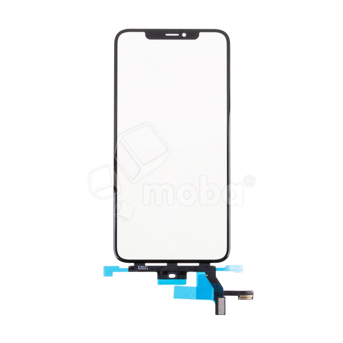 Стекло для переклейки iPhone Xs Max с OCA пленкой + тачскрин Черный - OR (Feaglet)
