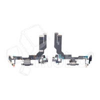Шлейф для iPhone 16e (A3408/A3409/A3410/A3212) на системный разъем/микрофон Черный - Премиум