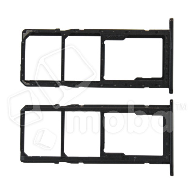 Держатель SIM для Samsung Galaxy A01/M01F (A015F/M015F) Черный