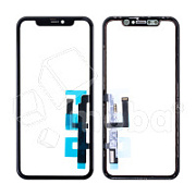 Стекло для переклейки iPhone 11 (A2221) с OCA пленкой + тачскрин Черный - OR (Mitsubishi)