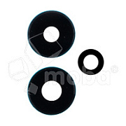 Стекло камеры для Xiaomi Redmi Note 13 4G (23129RAA4G/23124RA7EO/23129RA5FL) (комплект 3 шт.) Черный