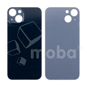 Задняя крышка для iPhone 13 (A2635) Черный (стекло, монолит, широкий вырез под камеру, логотип) - Премиум