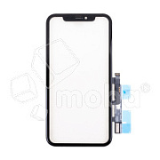 Стекло для переклейки iPhone Xr с OCA пленкой + тачскрин Черный - OR (Feaglet) (рамка в комплекте)