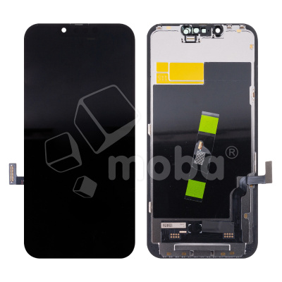 Дисплей для iPhone 13 (A2635) в сборе с тачскрином Черный - (Soft OLED, Full HD) (площадка под IC)