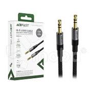 Кабель AUX "3,5 мм" Jack - "3,5 мм" Jack Acefast J10 (1 м) Черный